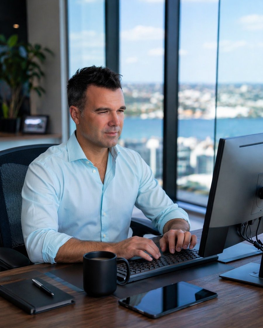 Digital Fox founder at work